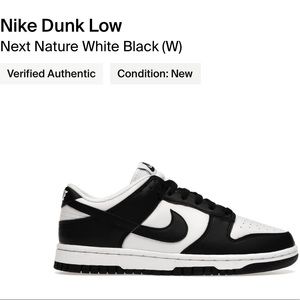 Nike Dunk Low black/white womens shoes